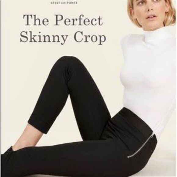 EVERLANE The Stretch Ponte Crop Pant Black 4 - Picture 2 of 8